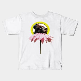 Tiger's Head With Flowers Kids T-Shirt